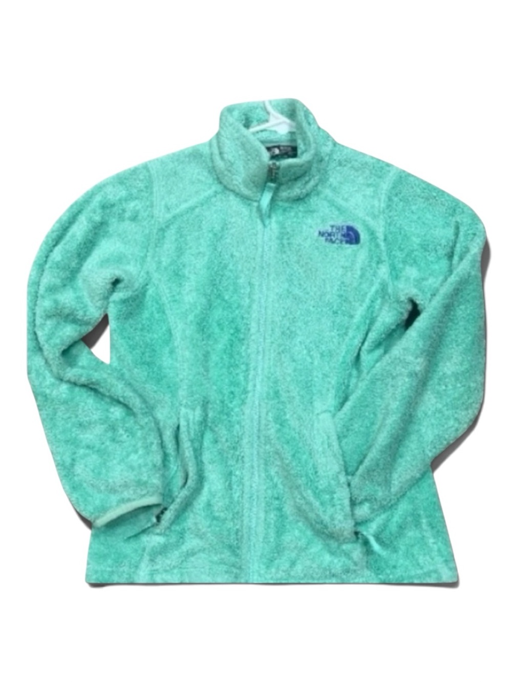 The North Face Girls Mint Green Fleece Full Zip Jacket Size S 7/8